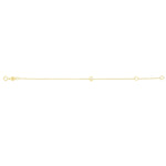 14K Yellow Gold Mini Initial C Bracelet, view 2