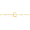 14K Yellow Gold Mini Initial C Bracelet, view 3