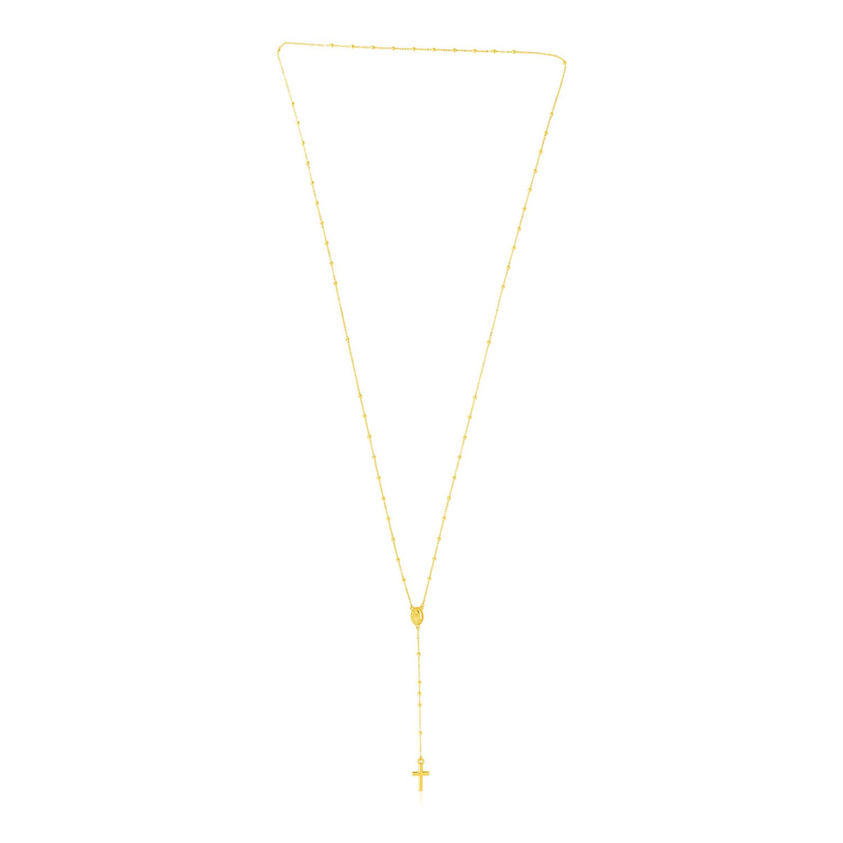 14K Yellow Gold Rosary Necklace