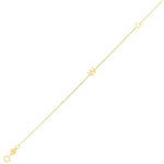14K Yellow Gold Mini Initial W Bracelet