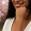 14K Yellow Gold Mini Initial W Bracelet, view 3