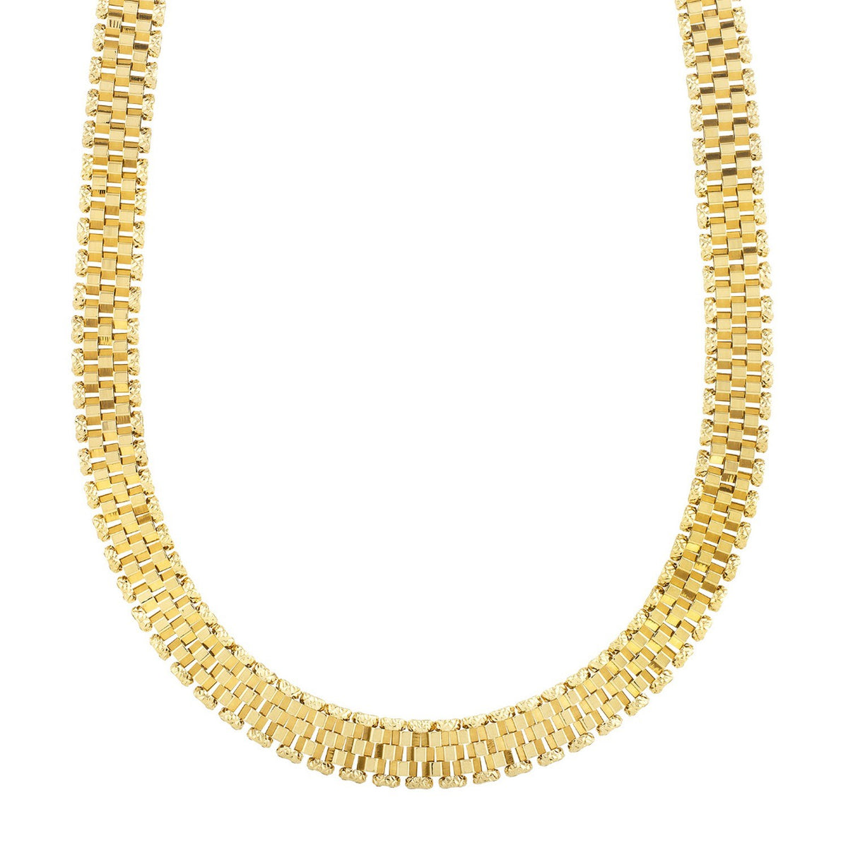 Panther Link Necklace in 14K Yellow Gold (9.60 mm), view 3