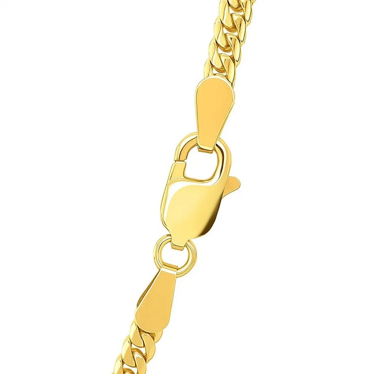 14k Yellow Gold Classic Solid Miami Cuban Chain (2.60 mm), view 6
