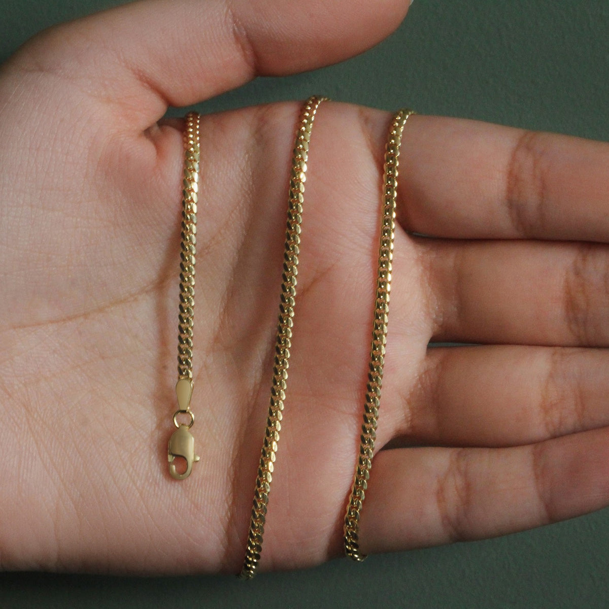 14k Yellow Gold Classic Solid Miami Cuban Chain (2.60 mm), view 7