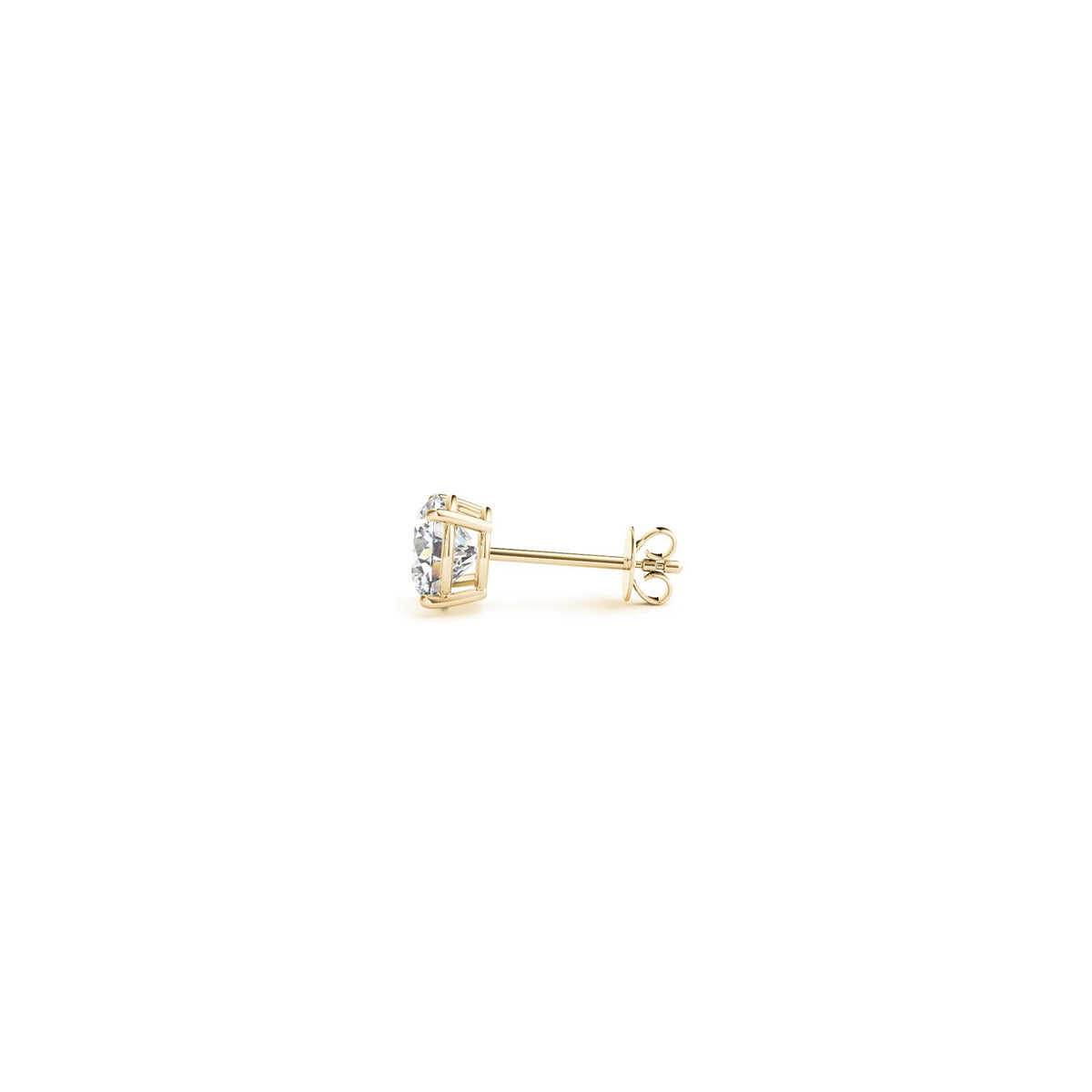 1/2 cttw Lab Grown Round Diamond Stud Earrings 14K Yellow Gold (G/VS2), view 2