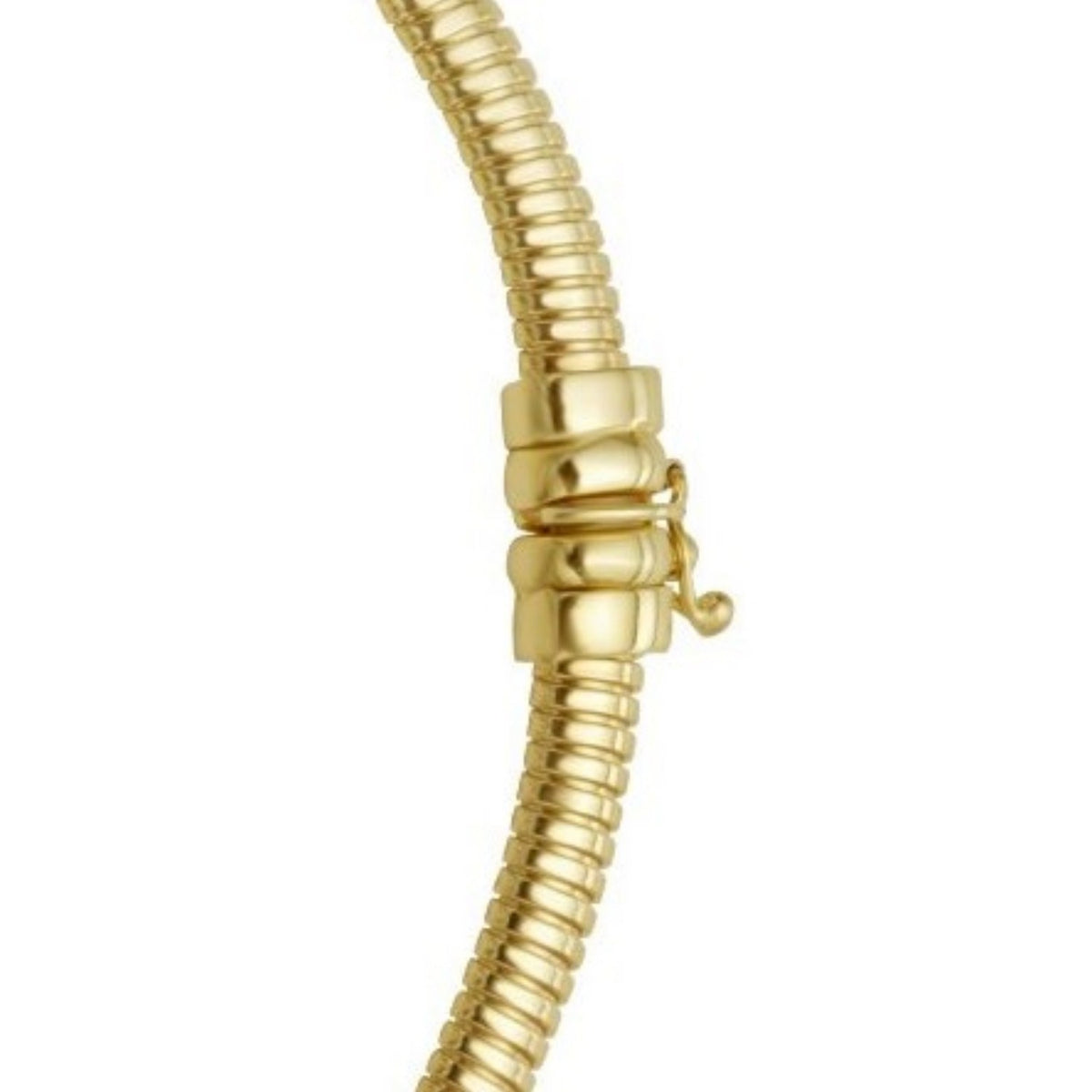 14K Yellow Gold Graduated Tubogas Necklace, view 3