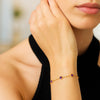 14K Yellow Gold Pink Sapphire Station Bracelet