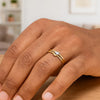 Star & Moon Ring in 10K Two Tone Gold, view 4