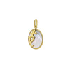 14K Yellow Gold Seahorse MOP Charm Pendant, view 2