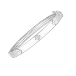 14K White Gold Trilogy Diamond Bangle (5.40 mm)