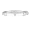 14K White Gold Trilogy Diamond Bangle (5.40 mm), view 3