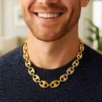 Puffed Mariner Link 16mm Necklace in 14K Yellow Gold, view 3