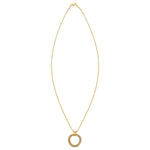 14K Tri Color Gold Interlocking Circle Pendant Necklace