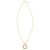 14K Tri Color Gold Interlocking Circle Pendant Necklace