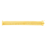 Sterling Silver Yellow Gold Plated Thick Tubogas Bracelet (16.00 mm), view 2