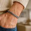 Sterling Silver Gunmetal Finish Miami Cuban Link Bracelet (7.00 mm), view 4