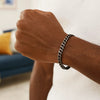 Sterling Silver Gunmetal Finish Miami Cuban Link Bracelet (7.00 mm), view 5