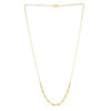 14k Yellow Gold Bead Paperclip Necklace