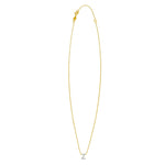 14K Yellow Gold Mini Diamond Z Initial Pendant Necklace, view 2