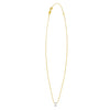 14K Yellow Gold Mini Diamond Z Initial Pendant Necklace