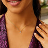 14K Yellow Gold Mini Diamond Z Initial Pendant Necklace