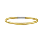 Sterling Silver Gold Plated Basketweave Stretch Bangle, view 2
