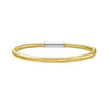 Sterling Silver Gold Plated Basketweave Stretch Bangle, view 2