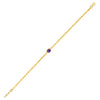 14K Yellow Gold Amethyst Mirrored Chain (2.20 mm)