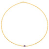 14K Yellow Gold Amethyst Mirrored Chain (2.20 mm)