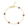 14K Yellow Gold Ruby Station Bracelet, view 2