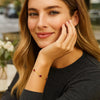 14K Yellow Gold Ruby Station Bracelet, view 3