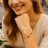 14K Yellow Gold Ruby Station Bracelet, view 4