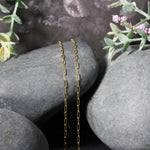 14K Yellow Gold Fine Paperclip Chain (1.50 mm), view 5