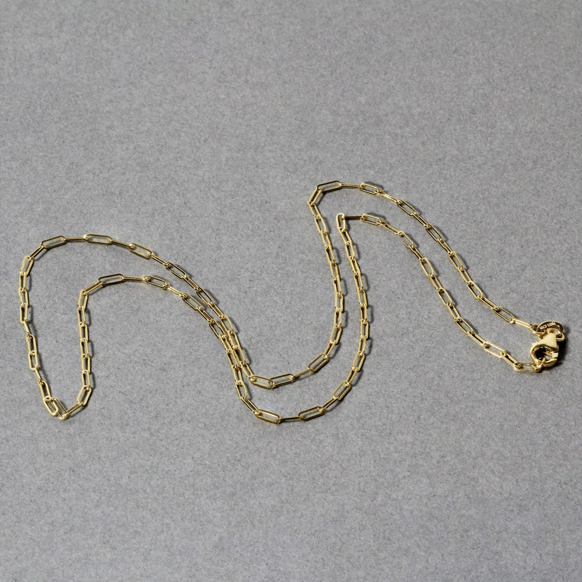 14K Yellow Gold Fine Paperclip Chain (1.50 mm), view 3