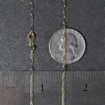 14K Yellow Gold Fine Paperclip Chain (1.50 mm), view 11
