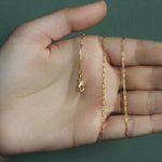 14K Yellow Gold Fine Paperclip Chain (1.50 mm), view 9