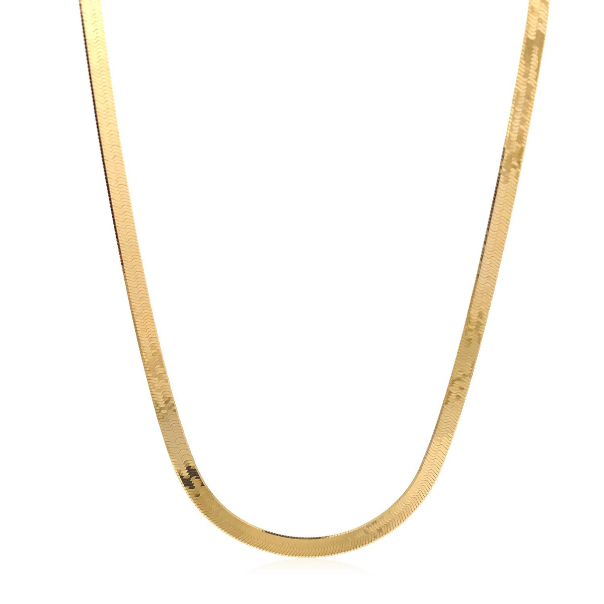 Imperial Herringbone Chain in 10k Yellow Gold (3.80 mm), view 2