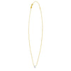 14K Yellow Gold Mini Diamond E Initial Pendant Necklace