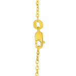 14K Yellow Gold Necklace with Multi-Colored Stones, view 4
