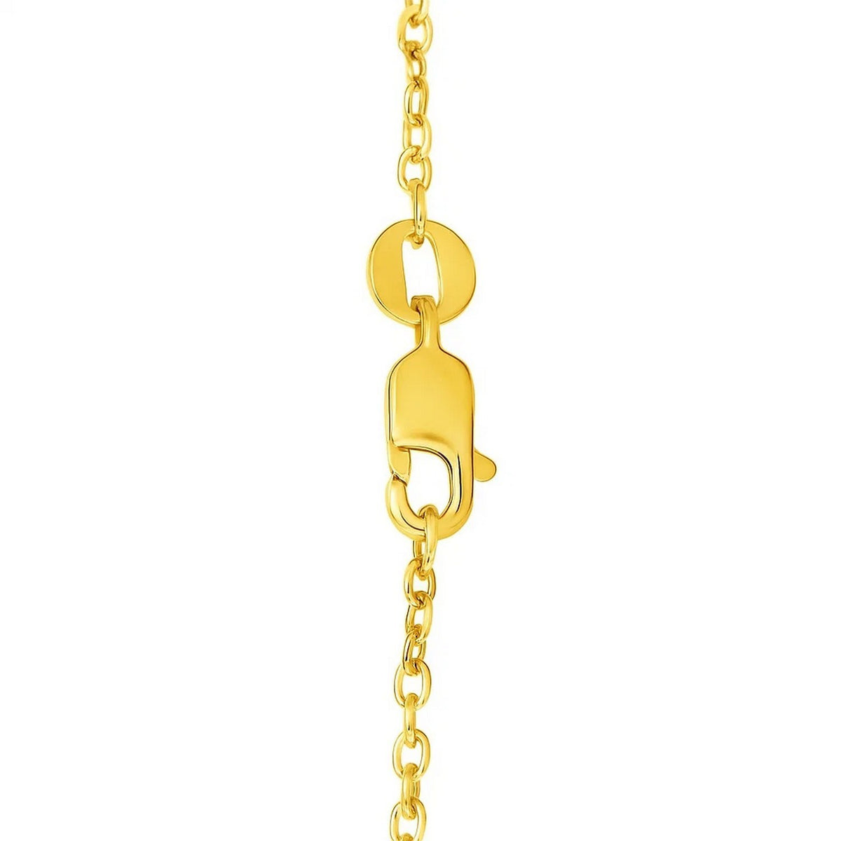 14K Yellow Gold Necklace with Multi-Colored Stones, view 4