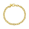 14K Yellow Gold Charm Lock Rolo Chain Bracelet (5.10 mm)