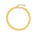 14K Yellow Gold Bead Bracelet (4.00 mm), view 2