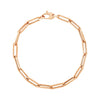 14K Rose Gold Bold Paperclip Chain Bracelet (4.20 mm)