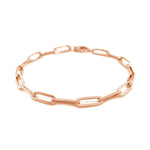 14K Rose Gold Bold Paperclip Chain Bracelet (4.20 mm), view 2