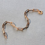 14K Rose Gold Bold Paperclip Chain Bracelet (4.20 mm), view 4