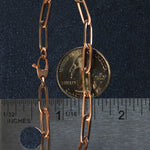 14K Rose Gold Bold Paperclip Chain Bracelet (4.20 mm), view 6
