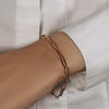 14K Rose Gold Bold Paperclip Chain Bracelet (4.20 mm), view 7