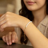 14K Yellow Gold Adjustable Friendship Bracelet with Pearls, view 3