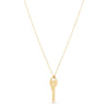 14K Yellow Gold Triple Heart Key Necklace