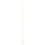 14K Yellow Gold Triple Heart Key Necklace, view 2